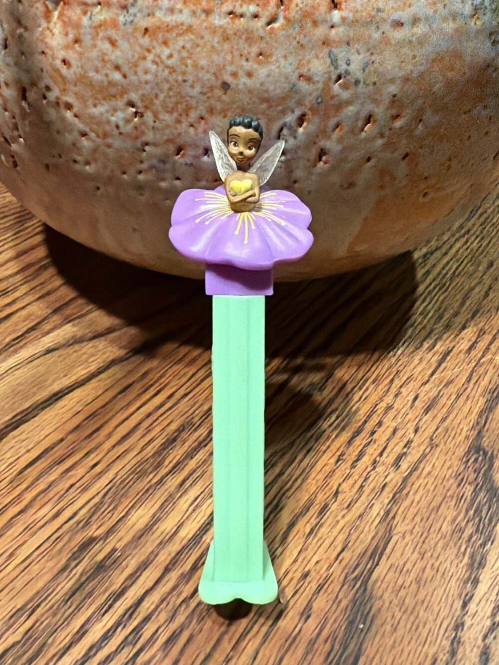 PEZ Disney Fairies Iridessa Candy Dispenser Purple Flower Green Stem